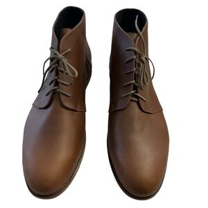 Nisolo Men's Everyday Chukka Lace-Up Boots in Brown Leather Sz 12 NIB
